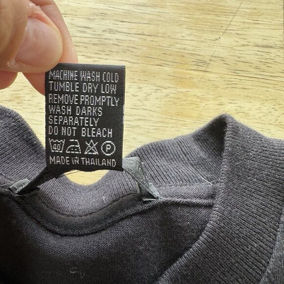 Double Side Wolf Print Black Shirt Fringe Chain Sleeves By Avion En Papier RARE - Picture 8 of 12